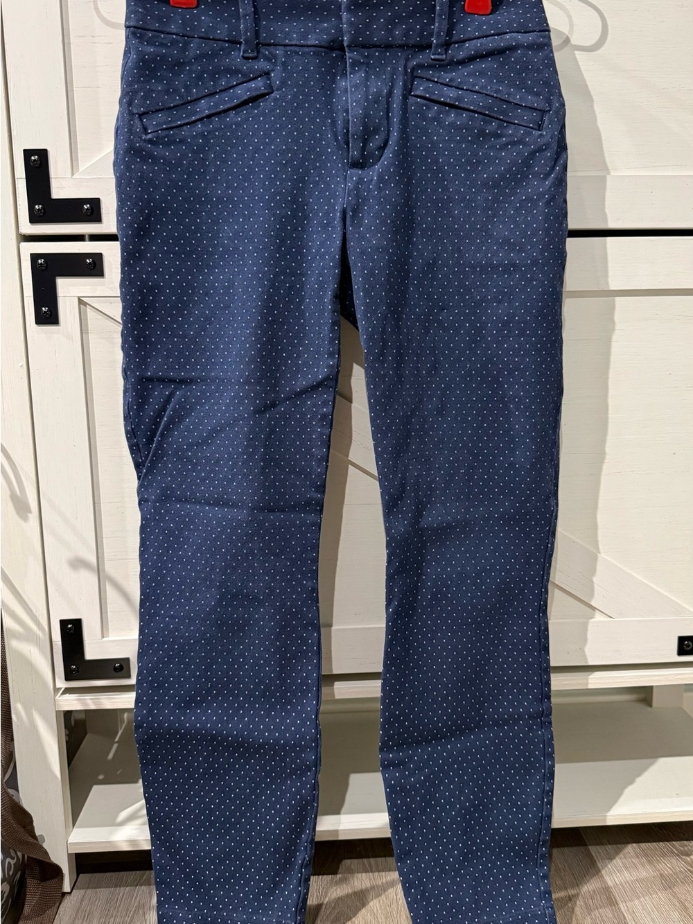 Gap Women’s “Curvy Ankle” Navy Blue Polka Dot Skinny Pant
